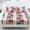 Beige-Flower Stripe Stars, variant on Kuiaobaty American Flag Print Fitted Sheet with 2 Pillowcase Sturdy Breathable Bed Sheet Set with Deep Pocket 4th of July Fitted Sheet Set Twin Size