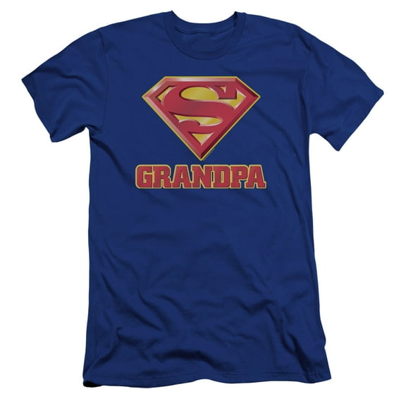 Superman - Super Grandpa - Premium Slim Fit Short Sleeve Shirt - X-Large