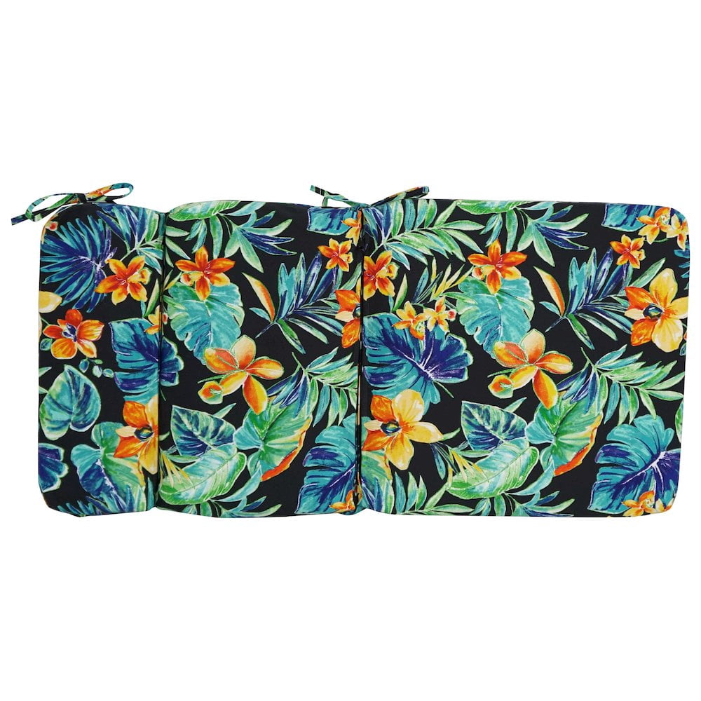 Blazing Needles 20-inch by 42-inch Polyester Patterned Outdoor Seat/ Back Chair Cushion