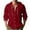 Red, variant on LODIENY Lightweight Hoodie T-Shirts for Men Casual Drawstring Long Sleeve Cotton Linen Button Hooded Pullover Tops Loose Regular Fit Beach Hippie Shirt Black S