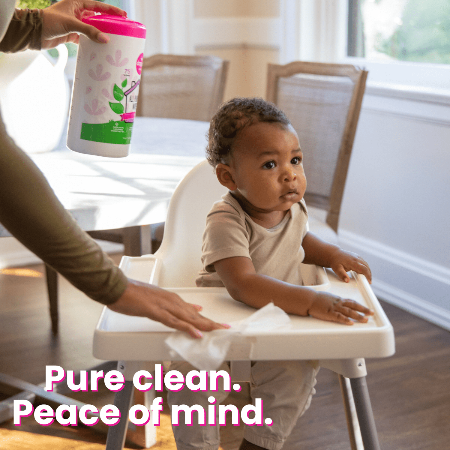 Dapple Baby All-Purpose Cleaning Wipes with Lavender Scent - 75 Plant-Based Wipes