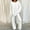 White, variant on BONIXOOM Couples Christmas Pajamas Christmas Pajamas For Women Sleepwear None Long Sleeve Solid Sleepwear Sets White S