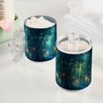 thumbnail image 2 of Yayeee 2 Pack Qtip Holder Bathroom Cotton Swab Canister with Lid Clear Dispenser Set, Magical Forest Glowing Lights, 2 of 6