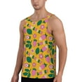 thumbnail image 2 of Lsque Strawberry Pattern Mens Tank Tops Muscle Athletic Quick Dry Sleeveless Workout Fitness T Shirts Beach Tank Top, Loose-fit Sleeveless Shirt for Men-X-Large, 2 of 7