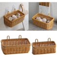 thumbnail image 4 of Woven Wall Storage Basket for Kitchen & Pantry - Natural Fiber Organizer for Vegetables, Garlic, Onions | Space-Saving Hanging Bin, Home Decor, Basiess Storage Basket, Woven Hanging Basket Orange, 4 of 9