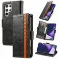 thumbnail image 1 of Funda de teléfono para Galaxy S22 Plus Funda de cuero para teléfono Flip Business Card Holder Funda protectora a prueba de golpes negro Rojo Verde, 1 of 5