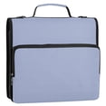 thumbnail image 2 of Haosy 3 Ring Zipper Binder with Shoulder Strap Waterproof Trapper Keeper 2 Inch D-Ring 500 Sheets Capacity, Pastel Blue, 2 of 8