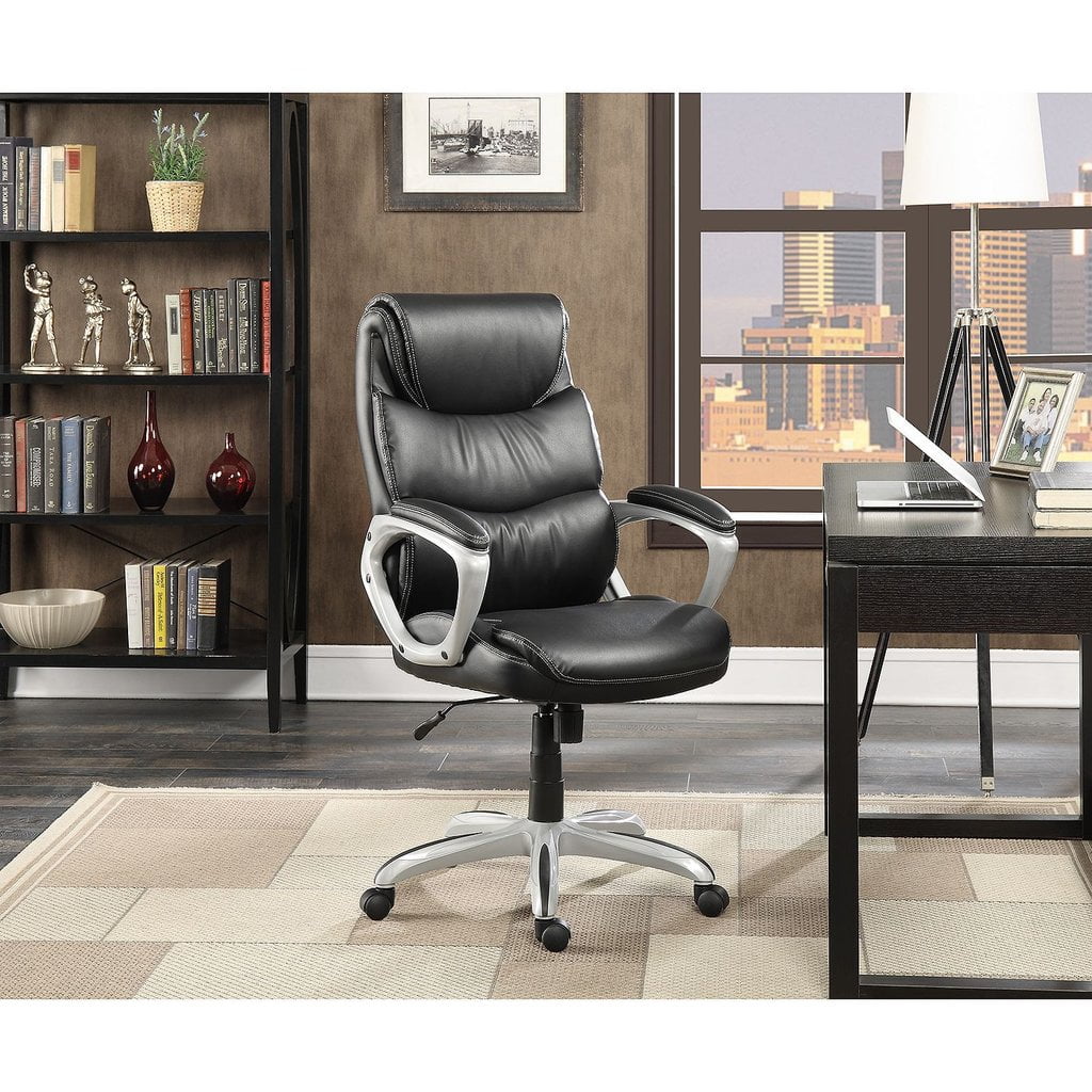 Serta Leather Manager S Office Chair Black