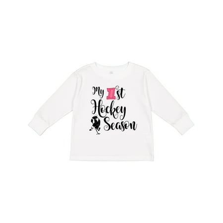 

Inktastic My 1st Hockey Season Gift Toddler Toddler Girl Long Sleeve T-Shirt