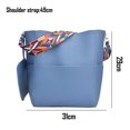 thumbnail image 2 of Bucket bag Women Leather Wide Strap Shoulder bag Handbag, 2 of 5