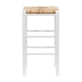 thumbnail image 5 of Linon Ivica Backless Wood Counter Stool, 24.4" Seat Height, White Finish with Natrual Handwoven Rush Seat, 5 of 15