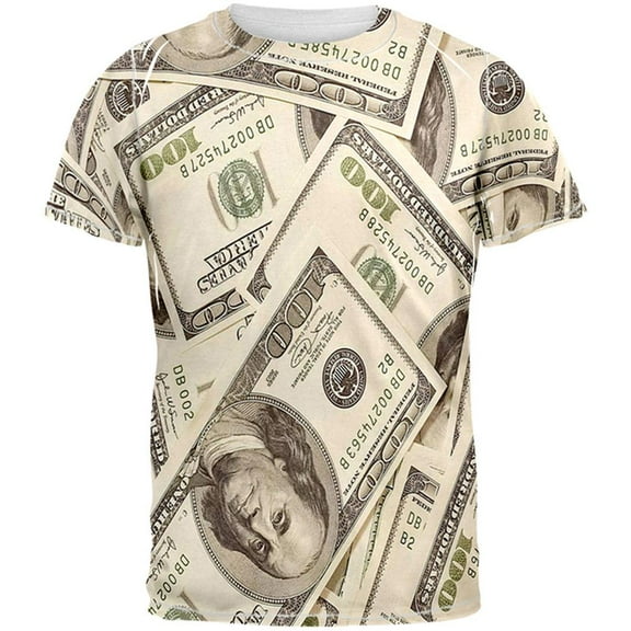 Money All Over Adult T-Shirt