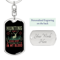 thumbnail image 2 of Hunting In The Blood Stainless Steel or 18k Gold Premium Swivel Dog Tag Keychain, 2 of 10