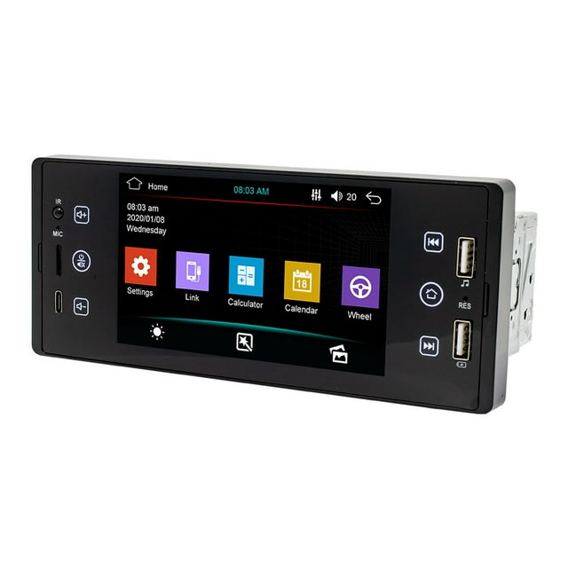 eccomum 5 Inch Single Din Car Stereo BT MP5 Player Receiver Support USB/AUX/TF Connection Steering Wheel Control with Capacitive Touchscreen