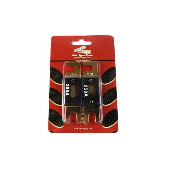 250 Amp ANL Fuses Gold Plated AudioPipe Blister Pack 2 Fuses Car Audio Stereo