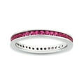 thumbnail image 1 of Bague en Argent Sterling Stackable Expressions en Rubis Poli Créé Taille 7, 1 of 3