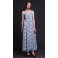 thumbnail image 2 of Bimba Robe Longue Maxi d'Été à Imprimé Floral pour Femme, Col en V, Tenue de Villégiature de Vacances - Moyen, 2 of 6