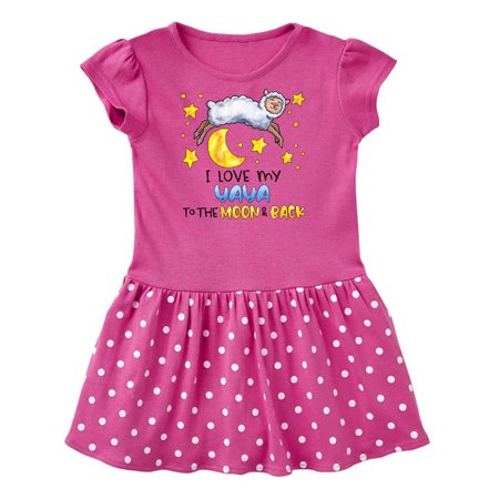 

Inktastic I Love my Yaya to the Moon and Back Cute Sheep Gift Baby Girl Dress