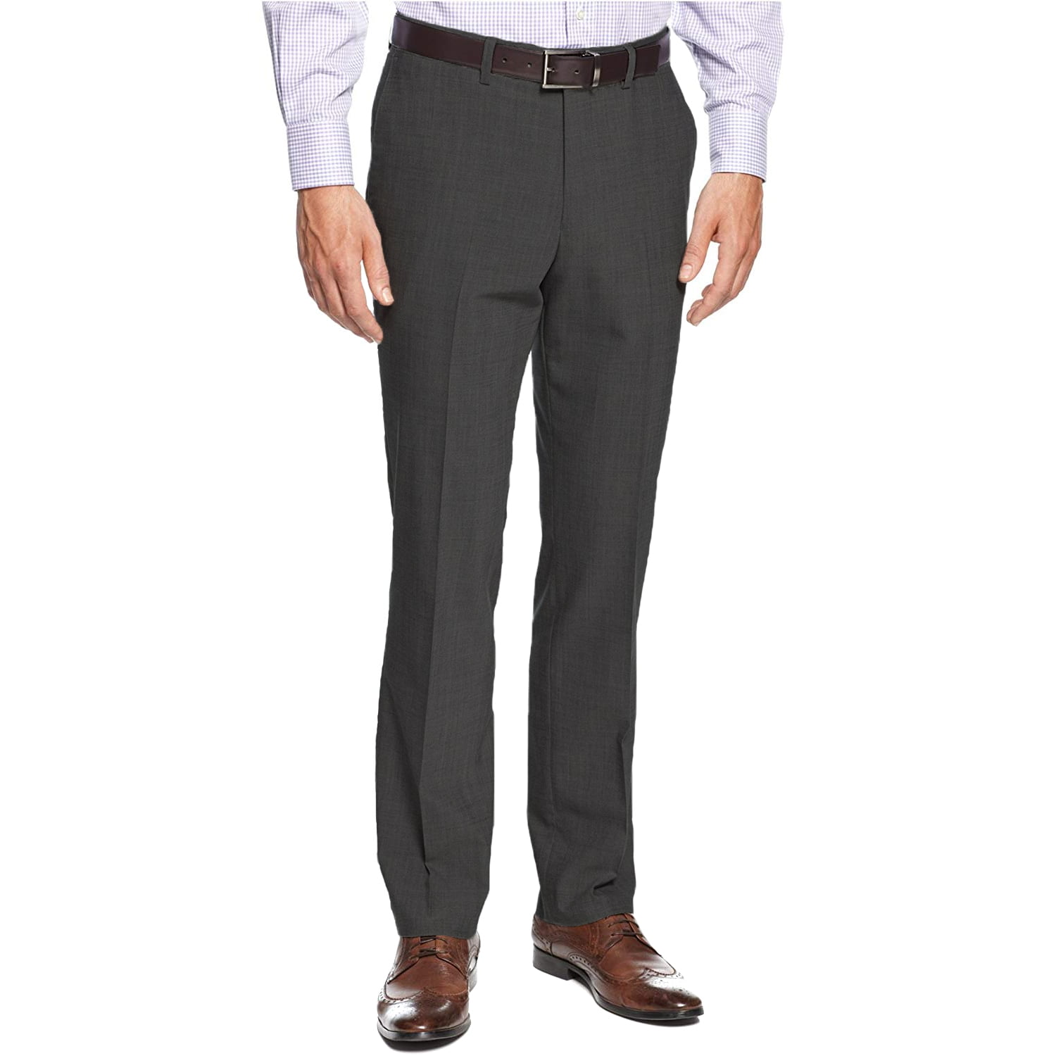 Kenneth Cole - Kenneth Cole Mens Precision Fit Flat Front Dress Pants ...