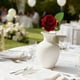 thumbnail image 5 of Ramo de flores artificiales para centros de mesa de boda y decoración del hogar | Arreglo floral artificial de 48 cm con hojas | Paquete de 5 en rosa, beige, blanco, rojo, vino, rosa fuerte y, 5 of 7