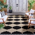 thumbnail image 2 of Safavieh Courtyard Elwyn Geometric Indoor/Outdoor Area Rug, Beige/Black, 9' x 12', 2 of 12