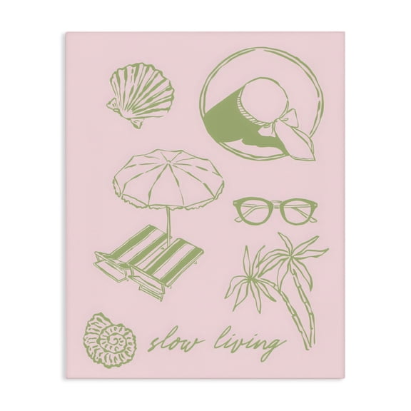 Stupell Industries Coastal Slow Beach Living Canvas Art, 16 x 20, by The Prints Vibe