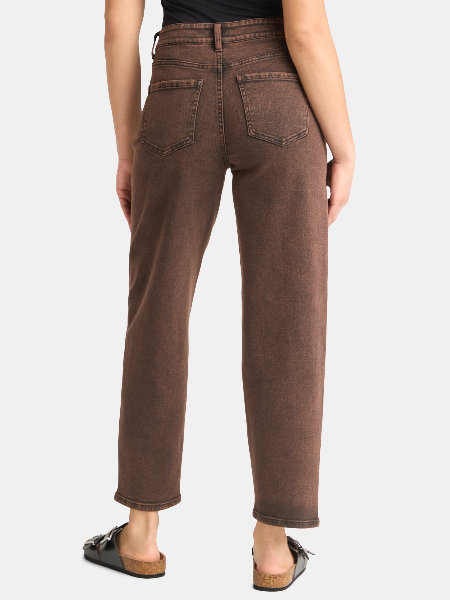 Time and Tru Women's High Rise Barrel Jeans, 26.5" Inseam, Sizes 0-20