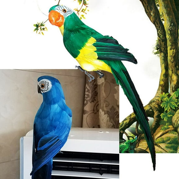 Cheers.US 45cm Artificial Foam Parrot Birds for Modern Home Garden Zoo Ornament Decoration