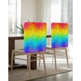 thumbnail image 5 of nqOlkjepod Rainbow Oil Painting Chair Covers Set of 8, Decorative Chair Back Cover, Watercolor Colorful Abstract Art Dining Room Chair Slipcovers Removable Chair Protectors Covers for Party Banquet, 5 of 7