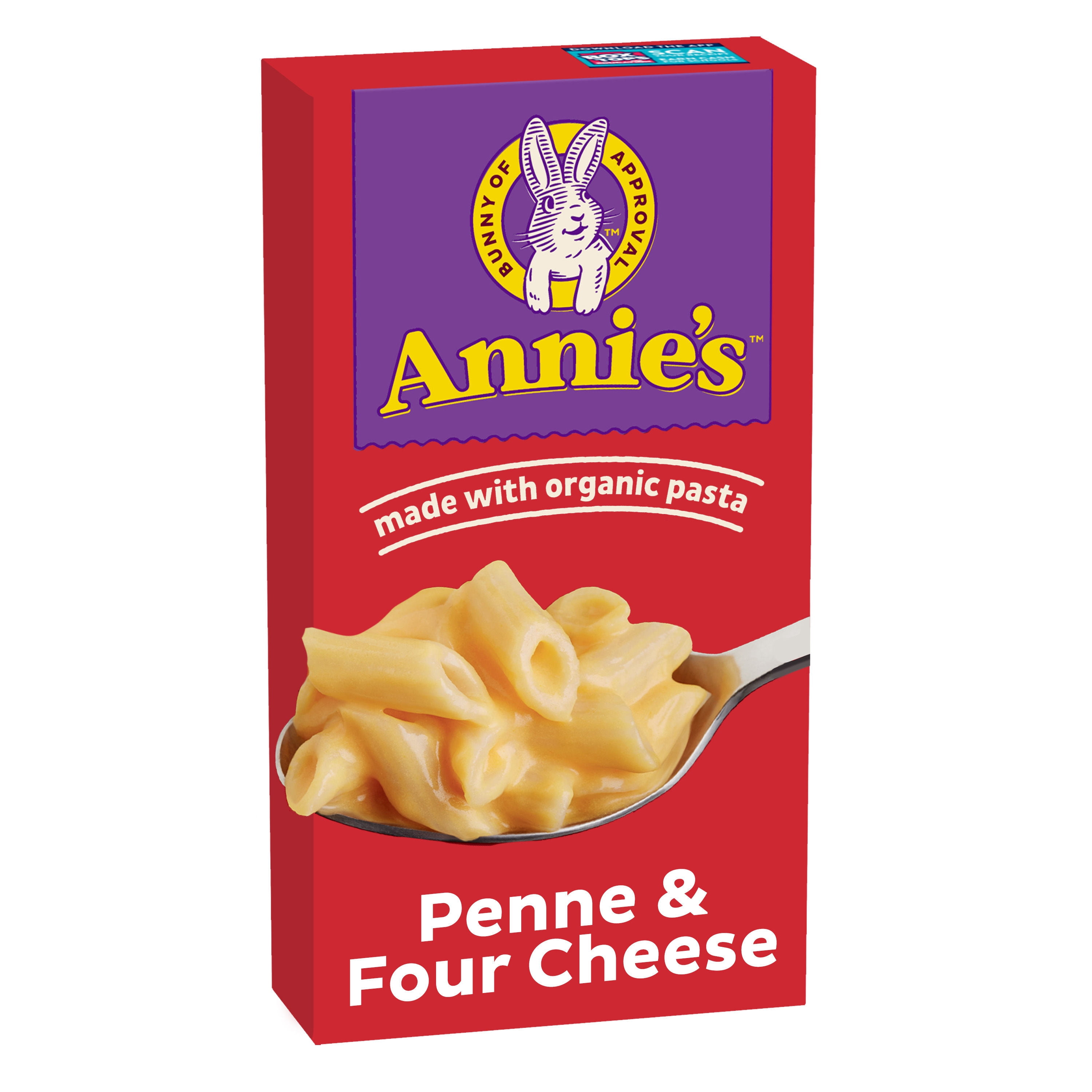 Annie’s Four Cheese Penne Macaroni and Cheese Dinner with Organic Pasta, 5.5 OZ