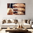 thumbnail image 2 of Elephant Stock Golden Holiday Nails Wall Art - Horizontal Multi Panel Canvas - Salon Wall Decor - Fashion And Beauty Multi Panel - Beige And Brown Decor - 74" x 48", 2 of 8