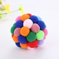 thumbnail image 6 of Fridja Cat Toys Ball Handmade Colorful Plush Bouncy Ball with Catnip Interactive Bell Toys for Cats Kitten Training Playing Chewing, 6 of 8