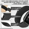 thumbnail image 4 of KBYKO 3 Pack Nylon Bands Compatible with Versa 4/Versa 3/Sense 2/Sense Bands, Soft Adjustable Breathable Strap Replacement Wristband for Women Men, 4 of 7