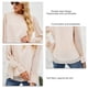 thumbnail image 5 of Mujeres blusa doble capa cuello redondo manga larga suave fibra de poliéster cómodo transpirable mujeres tops para el trabajo diario, 5 of 7