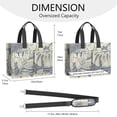 thumbnail image 3 of Floral Canvas Tote Bag for Women with Compartments, Large Cute Flower Teacher Student Shoulder Bag Nurse Purses Crossbody Bags Work Laptop Book Bag Satchels Handbags, 3 of 6