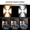 thumbnail image 3 of Mistaha 3200K-5500K Bi-color Photography LED Softbox Lighting Kit 2pcs 80W Dimmable LED Light Continuous Studio, 3 of 8