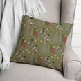 thumbnail image 3 of Creative Products Green Tree and Globe Pattern 18 x 18 Spun Poly Pillow, 3 of 3