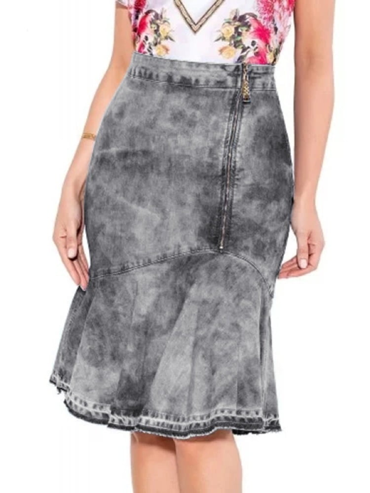 wrap denim skirts