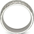 thumbnail image 2 of Stainless Steel Brushed And Polished Hammered 7.5mm Band (Size 12.5) Made In China sr672-12.5, 2 of 5