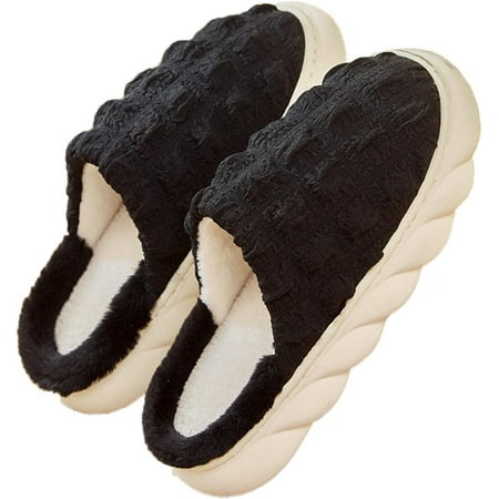 

bangyoudaoo Unisex Winter Memory Foam Slippers Winter Warmth Comfortable Plush SlippersFoam Non-slip Indoor Slippers
