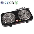 thumbnail image 2 of JUNWELL Portable 2000W Electric Double Burner 110V Hot Plate Heating Cooktop Camping Dorm Stove Cooker with Plug, 2 of 8