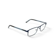 Bio Eyes Men's BE156 Oleander Rectangular Prescription Eyeglasses with Case, Navy Blue