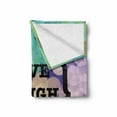 thumbnail image 2 of Live Laugh Love Soft Flannel Fleece Throw Blanket, Wise Phrase in Parenthesis Colorful out of Focus Dots Retro Style, Cozy Plush for Indoor and Outdoor Use, 50" x 60", Multicolor, by Ambesonne, 2 of 6