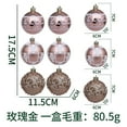 thumbnail image 1 of Hogar y jardín, Adornos colgantes, 6 piezas de bolas de plástico galvanizado para adornos de árbol de Navidad, el colgante, 1 of 1