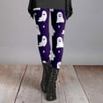 thumbnail image 4 of Hkoxplj Halloween Leggings for Women Cotton Blend High Waist Printed Leggings Bat Ghost Pumpkin Funny Novelty Casual Workout Stretch Pants Festival Party Tights All Season Athletic Leggings, 4 of 6