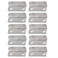 thumbnail image 1 of 10pc Home Office Silver Tone Metal Right Angle Drawer Lock Strike Plate, 1 of 8