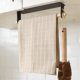 thumbnail image 3 of Worallymy Toallero Montado en la pared Soporte de trapo Cocina Baño Hierro Metal Madera Toalla Estante de almacenamiento Negro Worallymy JD735815490, 3 of 7
