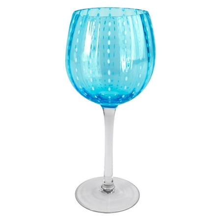 Blue Crystal Goblet - Artland Inc. Turquoise Cambria Goblet Glasses - Set of 4