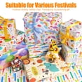 thumbnail image 5 of Ayieyill Birthday Wrapping Paper Roll Set of 15 with Ribbon and Tape, Gift Wrap for Happy Birthday Present, 5 of 9