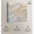 thumbnail image 2 of Silver Waves I Canvas Minimalist Abstract by Art Remedy, Gallery Wrapped, 30" x 30", 2 of 7